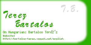terez bartalos business card